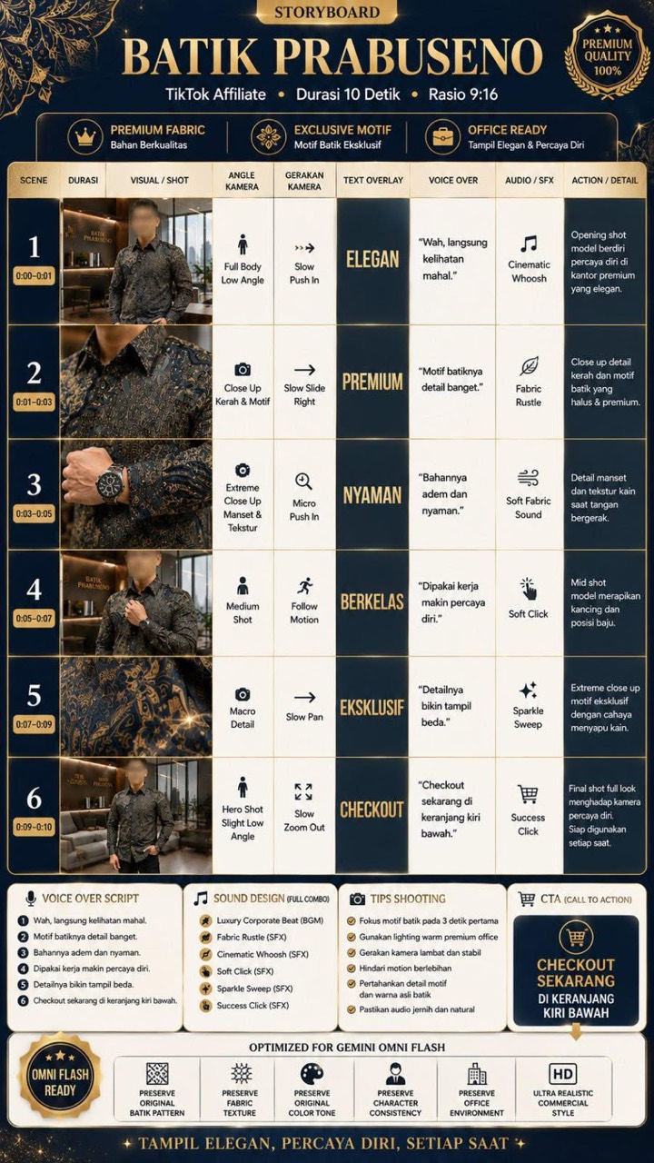 Contoh format storyboard iklan vertikal